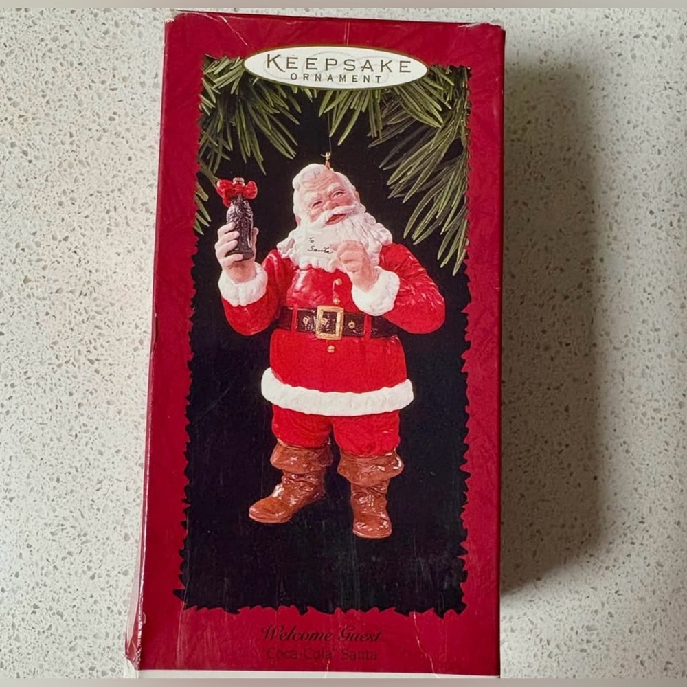 Hallmark Welcome Guest Coca Cola Santa Ornament